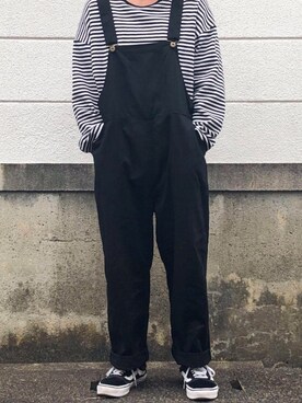 「adrer」｜「アイテム（オールインワン・サロペット）」を使った、ＴａＫｕ🥑さん（メンズ・168cm）の秋コーディネート