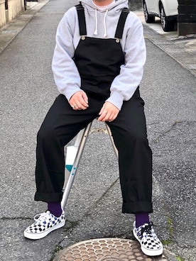 「kutir（クティール）のアイテム（オールインワン・サロペット）」を使った、ＴａＫｕ🥑さん（メンズ・168cm）の秋コーディネート