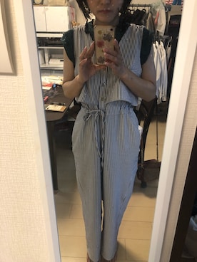 「ZARA（ザラ）のアイテム（サロペット/オーバーオール）」を使った、けぇこさん（レディース・155cm）の夏コーディネート