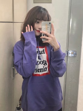 「Have a good time（ハバグッタイム）のアイテム（パーカー）」を使った、@1eeWJさん（レディース・160cm）の秋コーディネート