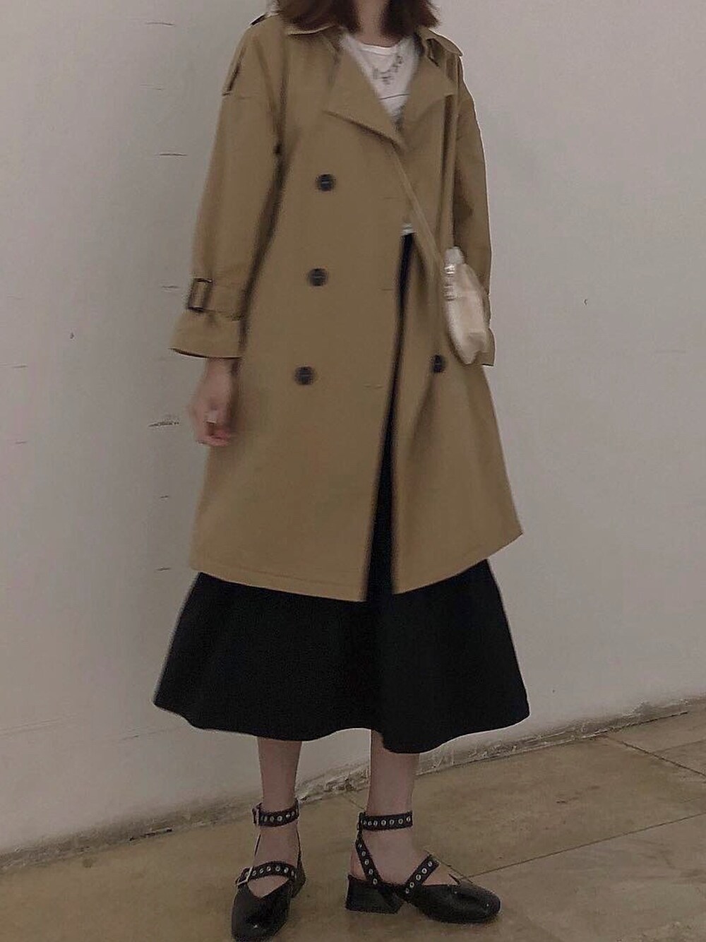 「ootd、dailylook」｜「no brandのアイテム（ダウンジャケット/コート、その他）」を使った、@1eeWJさん（レディース・160cm）の冬コーディネートの1枚目の写真