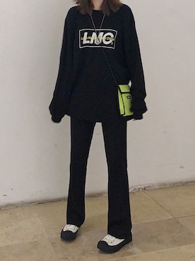 「LMCのアイテム（バッグ）」を使った、@1eeWJさん（レディース・160cm）の春コーディネート