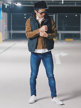 「プチプチコーデ」｜「アイテム（その他アウター）」を使った、daiさん（メンズ・176cm）の冬コーディネート