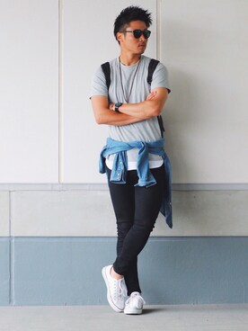 「H&M（エイチ・アンド・エム）のアイテム（その他パンツ）」を使った、daiさん（メンズ・177cm）の夏コーディネート