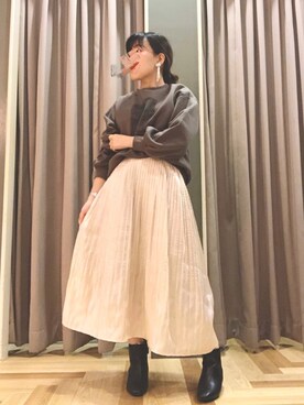 akariさん（レディース・159cm）の冬コーディネート