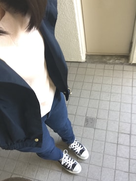「Doux archives（ドゥアルシーヴ）のアイテム（ブルゾン）」を使った、kkさん（レディース・155cm）の春コーディネート