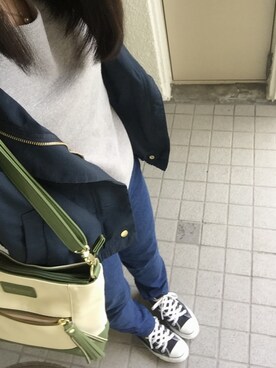 「Doux archives（ドゥアルシーヴ）のアイテム（ブルゾン）」を使った、kkさん（レディース・155cm）の春コーディネート
