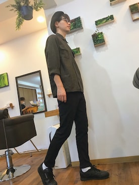 「USEDo（ユーズド）のアイテム（帽子）」を使った、tmoさん（メンズ・178cm）の冬コーディネート