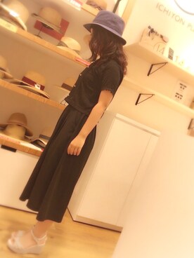 「14+（イチヨンプラス）のアイテム」を使った、14+ くずはモール店 スタッフさん（レディース・160cm）の夏コーディネート