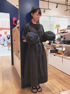 「アイテム（イヤリング、ブルー系）」を使った、14+ くずはモール店 スタッフさん（レディース・161cm）の夏コーディネート