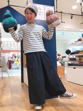 「14+（イチヨンプラス）のアイテム」を使った、14+ くずはモール店 スタッフさん（レディース・155cm）の秋コーディネート