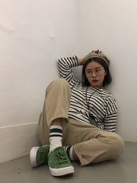 「PUMA（プーマ）のアイテム（レッグウェア）」を使った、A.O.Fさん（レディース・160cm）の秋コーディネート