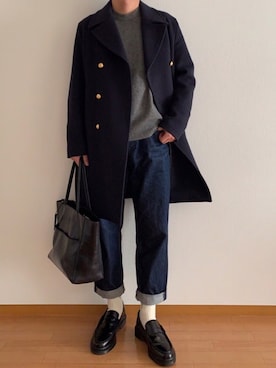 「Yves Saint Laurent（イヴサンローラン）のアイテム（レッグウェア）」を使った、くま太郎【🐻】さん（メンズ・172cm）の冬コーディネート
