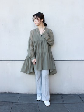 「アイテム（チュニック）」を使った、nakataniさん（レディース・159cm）の冬コーディネート