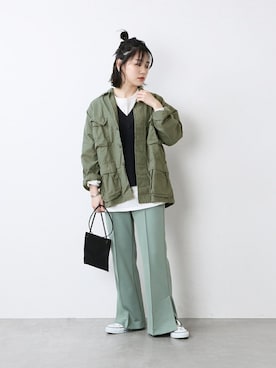 「ROTHCO（ロスコ）のアイテム」を使った、nakataniさん（レディース・159cm）の冬コーディネート