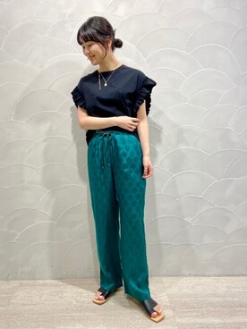 「sara mallika（サラ マリカ）のアイテム（パンツ）」を使った、nakataniさん（レディース・159cm）の春コーディネート