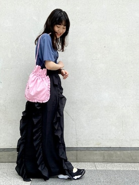 「JOURNAL STANDARD（ジャーナルスタンダード）のエアリフトブリーズ:スニーカー◆」を使った、nakataniさん（レディース・159cm）の夏コーディネート