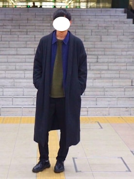 「ETHOSENS（エトセンス）のアイテム（ベルト）」を使った、Keitaさん（メンズ・175cm）の冬コーディネート