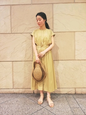 「RODE SKO（ロデスコ）のアイテム（帽子）」を使った、fujisakiiさん（レディース・157cm）の春コーディネート