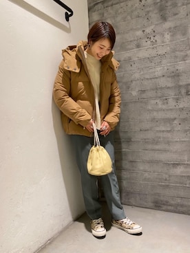 「DESCENTE ALLTERRAIN（デサント　オルテライン）のアイテム（ジャケット/アウター）」を使った、RISAさん（レディース・159cm）の冬コーディネート