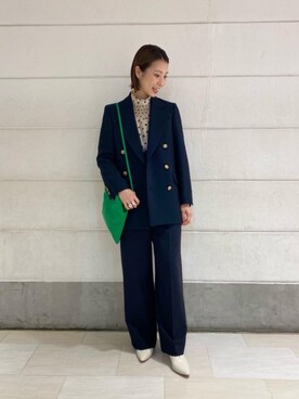 「ベーシック/トラッド」｜「アイテム（サロペット/オーバーオール）」を使った、RISAさん（レディース・159cm）の秋コーディネート