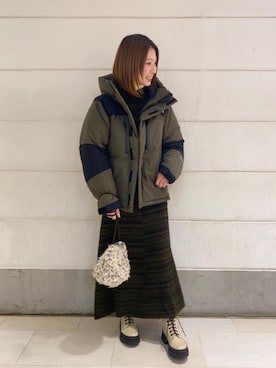 「RECOMMEND  ITEM STYLING」｜「アイテム（ワンピース/ドレス）」を使った、RISAさん（レディース・159cm）の冬コーディネート