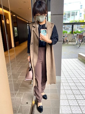 「ESPERANZA（エスペランサ）のアイテム（ローファー）」を使った、HARU  春雨さん（レディース・148cm）の秋コーディネート