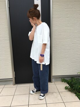 「CONVERSE（コンバース）のCONVERSE コンバース ジャック パーセル / JACK PURCEL（スニーカー）」を使った、maco..さん（レディース・160cm）の春コーディネート