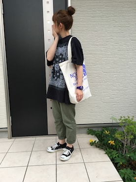 「CONVERSE（コンバース）のCONVERSE コンバース ジャック パーセル / JACK PURCEL（スニーカー）」を使った、maco..さん（レディース・160cm）の春コーディネート