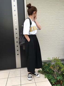 「CONVERSE（コンバース）のCONVERSE コンバース ジャック パーセル / JACK PURCEL（スニーカー）」を使った、maco..さん（レディース・160cm）の夏コーディネート