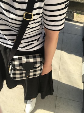 「SAINT JAMES（セントジェームス）のSAINT JAMES/セントジェームス　PIRIAC/ピリアック（Tシャツ/カットソー、ブラック系）」を使った、A.さん（レディース・153cm）の春コーディネート