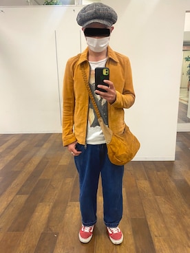 「NO ID.（ノーアイディ）のアイテム（ジャケット/アウター）」を使った、タニさんさん（メンズ・169cm）の春コーディネート