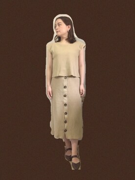 「Settimissimo（セッティミッシモ）のアイテム（アクセサリー）」を使った、田中 優実子さん（レディース・154cm）の夏コーディネート