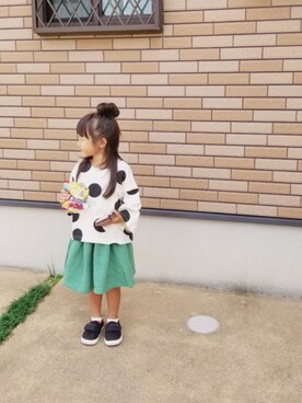 「アイテム（スカート）」を使った、あいりさん（キッズ・100cm）の秋コーディネート