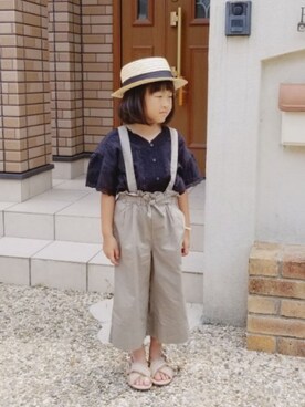 「SM2（エスエムツー）のアイテム（パンツ）」を使った、あいりさん（キッズ・110cm）の夏コーディネート