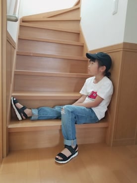 「OR KIDS（オーアールキッズ）のアイテム」を使った、あいりさん（キッズ・120cm）の夏コーディネート