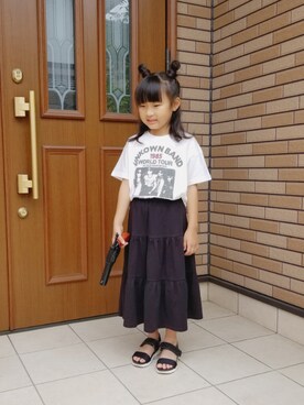 「OR KIDS（オーアールキッズ）のアイテム」を使った、あいりさん（キッズ・120cm）の夏コーディネート