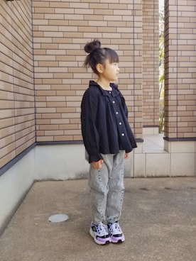 「BARNSsohostreet（バーンズソーホーストリート）のアイテム」を使った、あいりさん（キッズ・122cm）の春コーディネート