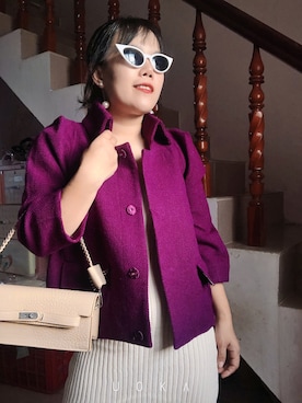 「abcd（ナシ）のアイテム（ジャケット/アウター）」を使った、Tâm Anh Momoさん（レディース・149cm）の冬コーディネート