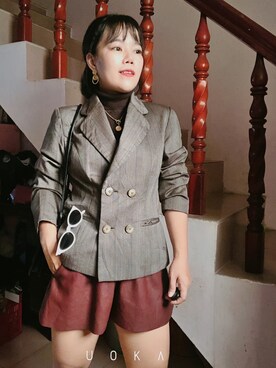 「blazer」｜Tâm Anh Momoさん（レディース・149cm・20代）の冬コーディネート