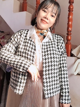 「abcd（ナシ）のアイテム（ジャケット/アウター）」を使った、Tâm Anh Momoさん（レディース・149cm）の冬コーディネート