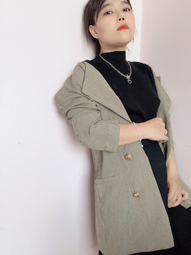 「abcd（ナシ）のアイテム（ジャケット/アウター）」を使った、Tâm Anh Momoさん（レディース・149cm）の冬コーディネート