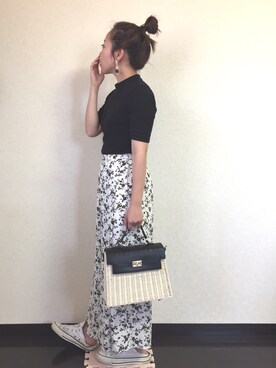 「GRL（グレイル）のアイテム（ピアス（両耳用））」を使った、aayyuumi✿さん（レディース・153cm）の春コーディネート