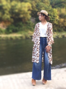 「Daniel Wellington（ダニエルウェリントン）の【Daniel Wellington】レザーバンド３６ＭＭ（アナログ腕時計）」を使った、SAYAKA.sさん（レディース・156cm）の夏コーディネート