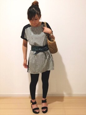 「Daniel Wellington（ダニエルウェリントン）の【Daniel Wellington】レザーバンド３６ＭＭ（アナログ腕時計）」を使った、SAYAKA.sさん（レディース・156cm）の夏コーディネート