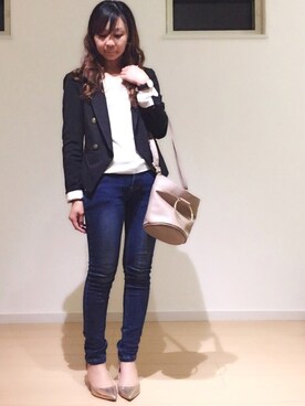 「Daniel Wellington（ダニエルウェリントン）の【Daniel Wellington】レザーバンド３６ＭＭ（アナログ腕時計）」を使った、SAYAKA.sさん（レディース・156cm）の春コーディネート