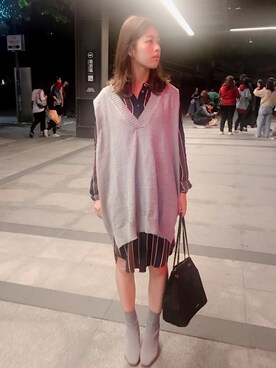 「ESPRIT（エスプリ）のアイテム（ジャケット/アウター）」を使った、Feniさん（レディース・158cm）の冬コーディネート