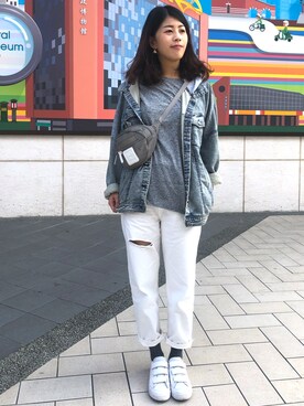 「5（ファイブ）のアイテム（ジャケット/アウター）」を使った、Feniさん（レディース・158cm）の秋コーディネート