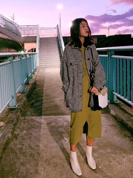 「MANU ATELIER（マニュ アトリエ）のアイテム」を使った、Feniさん（レディース・158cm）の秋コーディネート