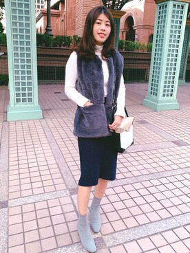 「MANU ATELIER（マニュ アトリエ）のアイテム」を使った、Feniさん（レディース・158cm）の冬コーディネート